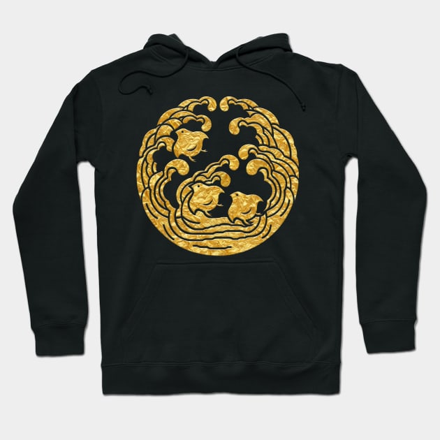 Japanese Mon Nami ni Chidori Hoodie by Takeda_Art